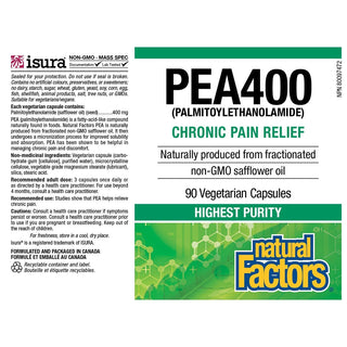 Natural Factors PEA 400 90 Veggie caps