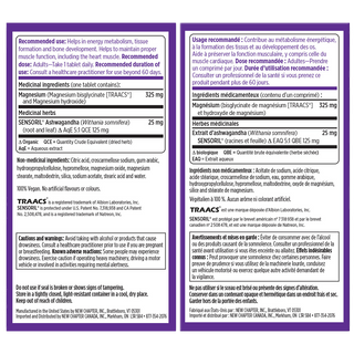 New Chapter Magnesium + Ashwagandha 30 Tablets