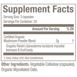 Om Mushroom Reishi Mushroom 667mg 75 Veggie Caps