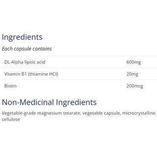 CanPrev Alpha Lipoic Acid 600mg 60 Veggie Caps