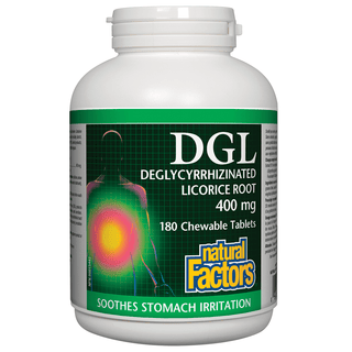 Natural Factors DGL 400mg 180 Chewable Tablets