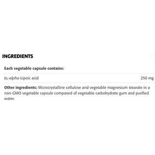 New Roots Alpha Lipoic Acid 250mg 60 Veggie Caps