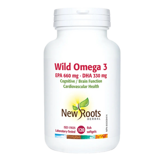 New Roots Wild Omega 3 EPA 660mg DHA 330mg 120 Softgels