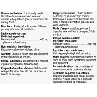 Nature's Way Damiana Leaves 100 Capsules