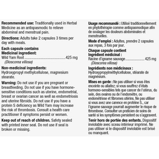 Nature's Way Wild Yam Root 100 Capsules