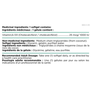 Platinum Naturals Vitamin D3 1000IU 360 Softgels