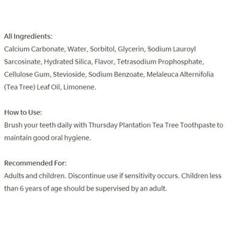 Thursday Plantation Toothpaste Tea Tree 110g