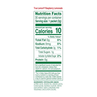 True Citrus Lemonade Raspberry 10 Packs