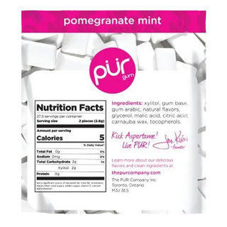 Pur Gum Pomegranate Mint Gum 9 Pieces