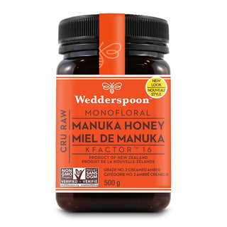 Wedderspoon Raw Monofloral Manuka Honey KFactor 16 500g