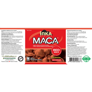 Inka Maca Organic Maca Red 800mg 90 Veggie Caps