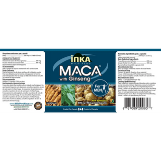 Inka Maca Maca With Ginseng Men 90 Veggie Caps