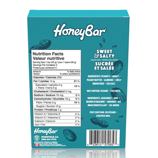 Honey Bar Snack Bar Sweet & Salty 5 x 40g