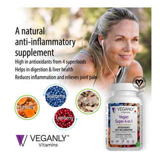 Veganly Vitamins Vegan Super 4 In 1 90 Veggie Caps