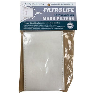 Filtrolife Mask Filters 4-Ply Nano Silver 14 Packs