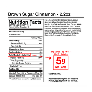 Legendary Foods Tasty Pastry Brown Sugar Cinnamon 61g