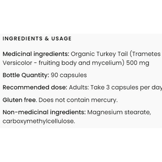 Stay Wyld Organics Turkey Tail Mushroom 90 Capsules