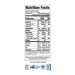 Skinny Pop Popcorn Microwave Butter 476g
