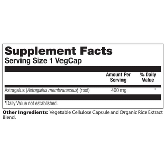 Solaray Astragalus 400mg 100 Veggie Caps
