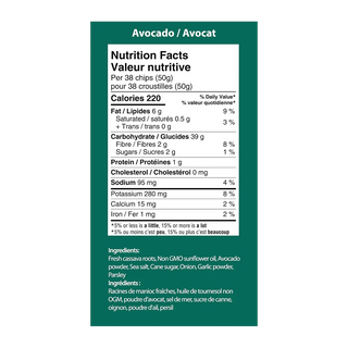FitBite Cassava Chips Avocado 100g