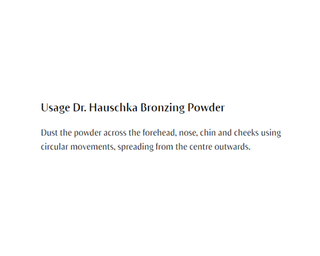 Dr. Hauschka Bronzing Powder Bronze 10g