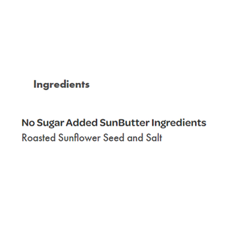 Sun Butter Sunflower Butter No Sugar Added 454g