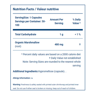 Solaray Marshmallow 480mg 100 Veggie Caps