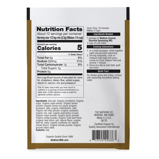 Watkins Organic Au Jus Gravy Seasoning Mix 28g