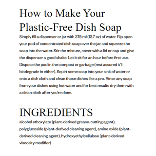 etee Dish Soap Concentrate Unscented 3x40mL