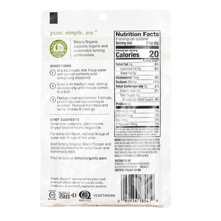 Simply Organic Wild Mushroom Gravy Mix 24g