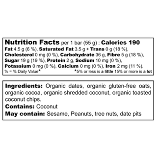 The Oat Company Energy Bar Snowball 55g