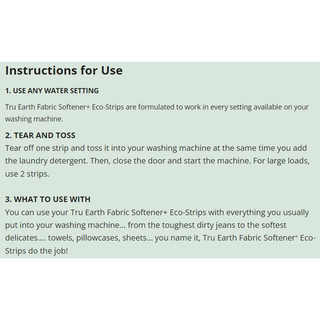Tru Earth Fabric Softener Fragrance Free 32 Loads