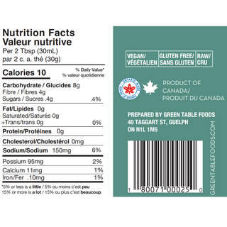 Green Table Foods Living Salsa 500mL
