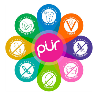 Pur Gum Jumbo Grape Bubblegum Watermelon 81g