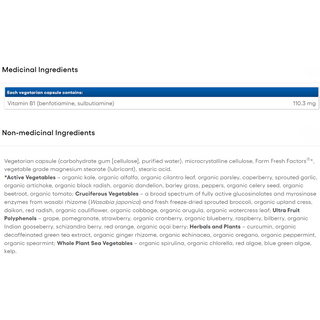Natural Factors BioCoenzymated Benfotiamine 60 Veggie Caps