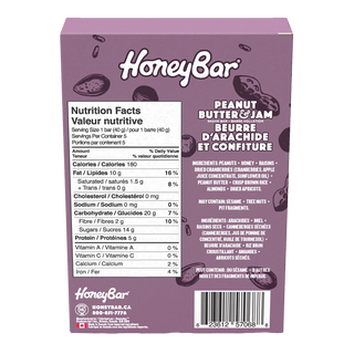 Honey Bar Snack Bar Peanut Butter & Jam 5x40g