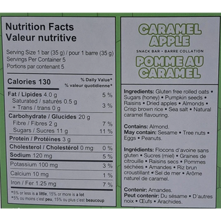 Honey Bar Snack Bar Caramel Apple 5x35g