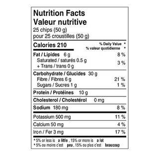 Prairie Goodness Baked Lentil Chips Sea Salt 120g