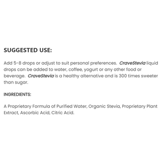 Crave Stevia Stevia Liquid Natural 30mL