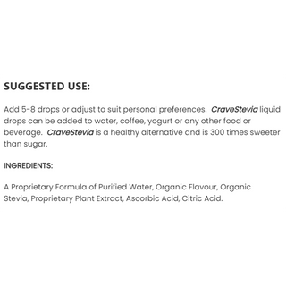 Crave Stevia Stevia Liquid Rootbeer 30mL