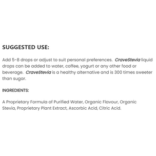 Crave Stevia Stevia Liquid Cappuccino 30mL