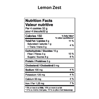 Fit Treats Better-For-You Cookies Lemon Zest 125g