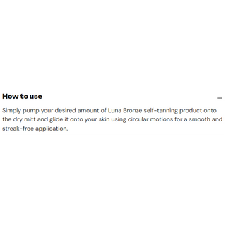 Luna Bronze Self Tanning Mitt