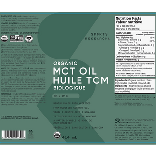 Sports Research Organic MCT Oil 414mL