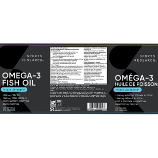 Sports Research Omega 3 Fish Oil Triple Strength 120 Softgels