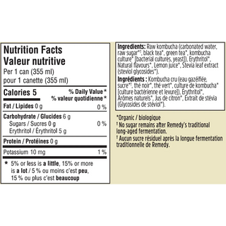 Remedy Organic Kombucha Can Passionfruit 4x355mL