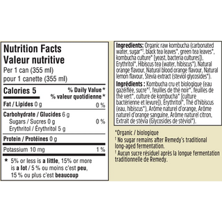Remedy Organic Kombucha Can Orange Splash 4x355mL