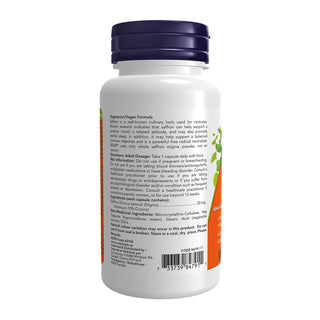 Now Saffron 50mg 60 Veggie Caps