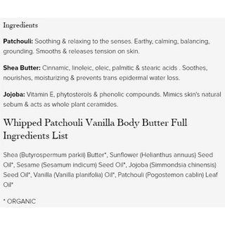evanhealy Body Butter Whipped Patchouli Vanilla 178mL