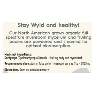 Stay Wyld Organics Cordyceps Mushroom Powder 100g